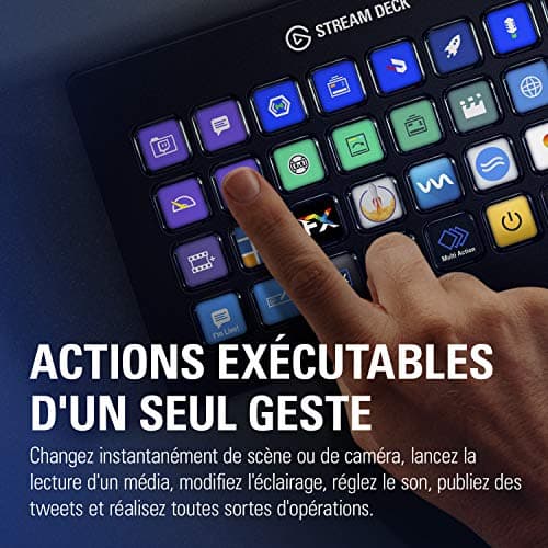 Elgato Stream Deck XL – Advanced Studio Controller, 32 macro keys, trigger actions in apps and software like OBS, Twitch, ​YouTube and more, works with Mac and PC