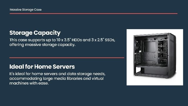 Rosewill Helium NAS Black ATX Mid Tower Computer Case, Mesh Panel, 4X 140mm PWM Fan, Ideal for DIY NAS, Media Servers, or Small Business Applications