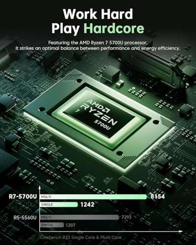 2025 Laptop Computers with AMD Ryzen7, 8-core Processor (Up to 4.3GHZ) with AMD Radeon Graphics,16GB DDR4 RAM 512GB SSD,WiFi 6, Windows 11,15.6 inch IPS Display,4800mAh Battery,Type-C,Micro SD
