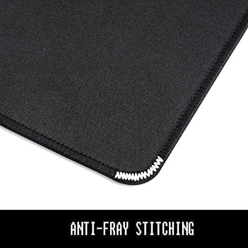 Mouse Pad, 30% Thicker Black Computer Pad, Anti-Slip Rubber Mouse Mat with Stitched Edges for Gaming, Office, Laptop, PC, Women & Men, 8 x 10 Inch Thick 5 mm, Modern Design, Square