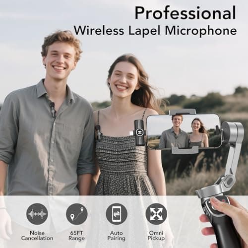 2 Pack Type C Mini Wireless Lavalier Microphone for iPhone, iOS and Android Devices - Noise Reduction Lapel Mic for Recording, Clip on Omni Lav Mic for Video Recording, Tiktok, YouTube, Vlog