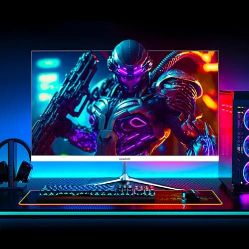 Gaming Monitor 24.5 Inch 200Hz Built-in Speakers, 180hz PC Monitor FHD 1080P Frameless Computer Monitors, VA,sRGB 100%, DisplayPort, HDMI, Eye Care, Wall Mount Compatible (White)