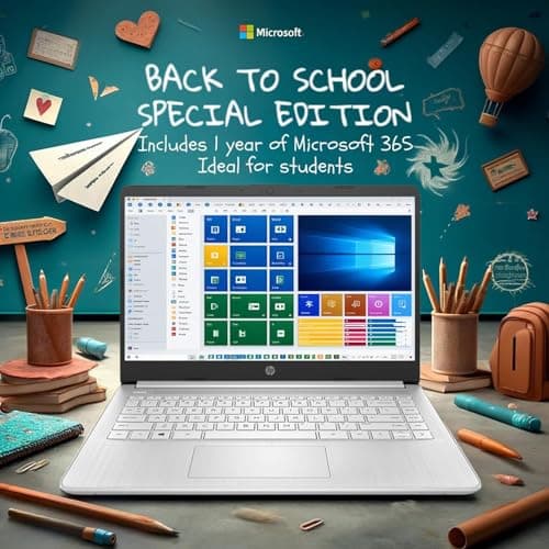 HP 14 Ultrabook • Back to School Limited Edition with Microsoft 365 • Intel 4-Core CPU • 16GB RAM • 1600GB Storage (64GB OnBoard withHP 512GB P500 Portable SSD + 1TB OneDrive) • Snow White • Win 11