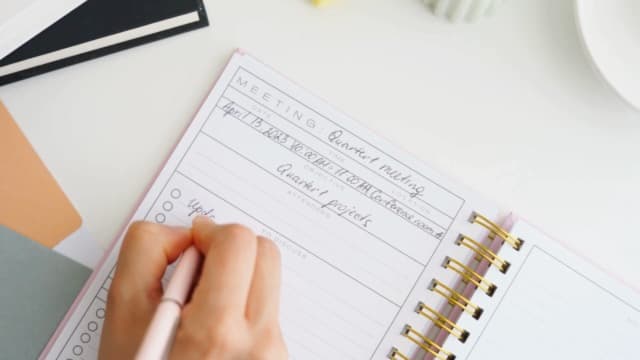 Lamare Meeting Notebook for Work Organization – Perfect Work Notebook for Note Taking & Meeting Planner for Productivity