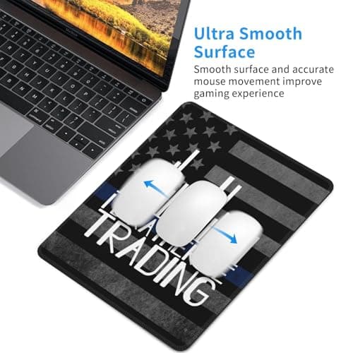 I'd Rather Be Trading Traders Forex Stocks Day Mouse Pad Durable Green and Environmentally Friendly Locked Edge for Men Women