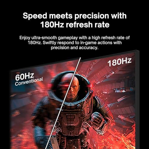 Pixio PX248 Prime V2 Black 24 inch 180Hz Refresh Rate FHD 1080p Resolution Fast-IPS Panel 1ms GTG Response Time Adaptive Sync LED Built-in Speakers Tilting Stand Gaming Monitor