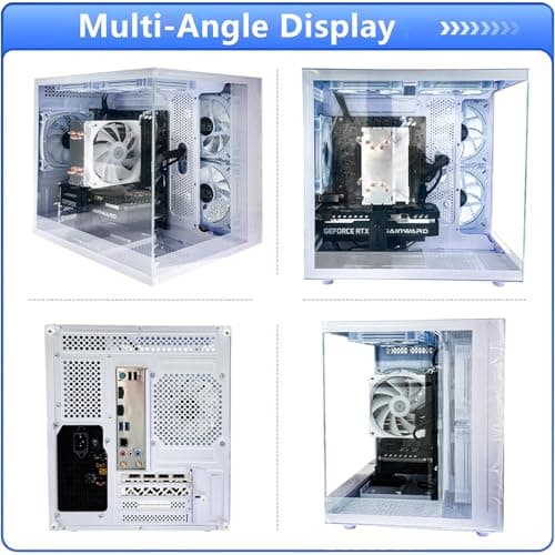 Gaming PC Core I5-12400F(6Cores Up to 4.4G) RTX 3050 6G Nvme SSD 1TB 32GB RAM 650W WiFi 6 Prebuilt Towers Desktop Computer White