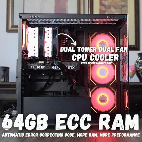 The Horizon Extreme I7 RTX Gaming Desktop PC || i7 E5-2699V3 18-Core || RTX 5060 TI || 64GB RAM || SSD + 4TB HHD || 650 W 80+ Gold Power Supply || 1200 Mbps WiFi Ready || Windows 11 Pro
