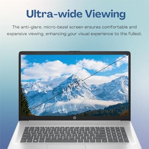 HP 17" Touchscreen Business Laptop, Intel 10-Core i7-1355U(Up to 5 GHz), Microsoft Office Pro Lifetime, 32 GB RAM, 1 TB SSD, HD Audio, 720P Webcam, WiFi 6, Bluetooth 5.3, Windows 11 Pro, Silver
