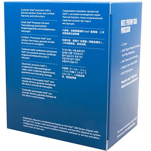 Intel® Pentium® Gold G5400 Desktop Processor 2 Core 3.7GHz LGA1151 300 Series 54W/58W BX80684G5400
