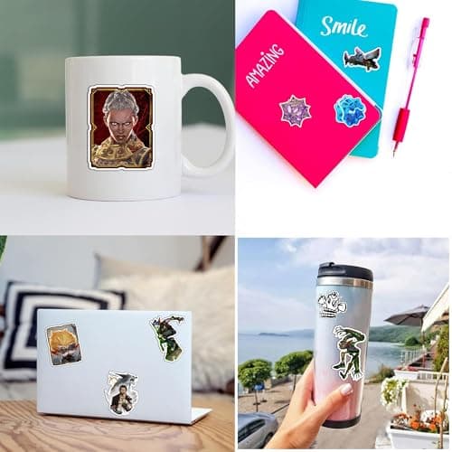 60Pcs Cartoon Arcane Season 2 Stickers League for Water Bottle, Legends Cup, Laptop, Guitar, Motorcycle, Bike, Skateboard, Luggage Box – Vinyl Waterproof