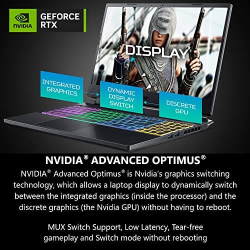 Acer Nitro 17 Gaming Laptop AMD Ryzen 7 7840HS Octa-Core CPU 17.3" FHD 165Hz IPS Display NVIDIA GeForce RTX 4050 16GB DDR5 1TB SSD Wi-Fi 6E RGB Backlit KB AN17-41-R6L9