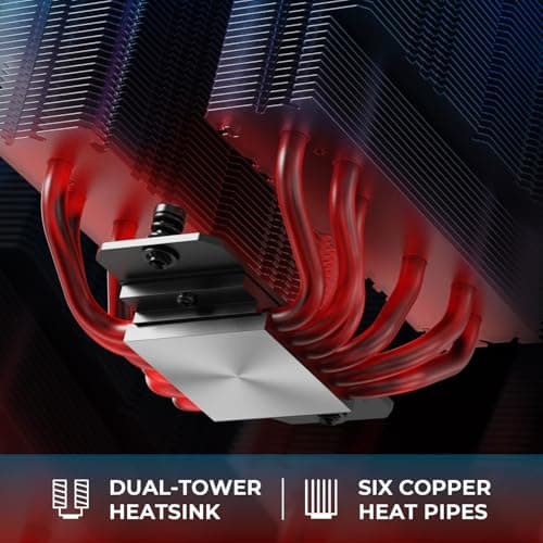 ID-COOLING FROZN A620 PRO SE - Blackout Dual-Tower Air CPU Cooler, 6×Ф6mm Heatpipes, Dual 120x120x25mm Quiet Fans, Intel LGA1700/1851/1200/115X; AMD AM4/AM5 (157mm in Height)