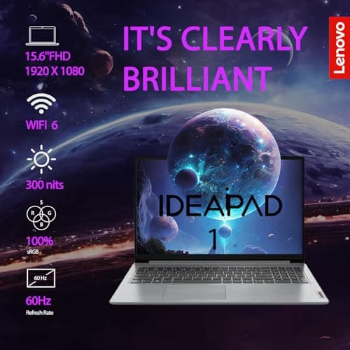 Lenovo Essential Laptop | Ideapad 1i | 20GB RAM | 15.6" FHD Display | 1TB PCIe+128GB eMMc Storage | 1 Yr Office 365 + Lenovo ADP | Intel Dual-Cores Processor | HDMI | Wi-Fi 6 | Win 11 Home | Gray