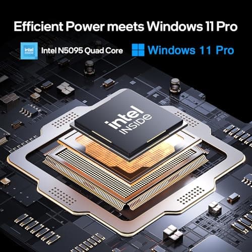 15.6-inch Windows 11 Laptop, 16GB RAM, 512GB SSD, FHD IPS Display Laptop Computer, Intel N5095 Quad Core, 2.4/5G WiFi, BT4.2 Backlit and Fingerprint, Lightweight and Portable