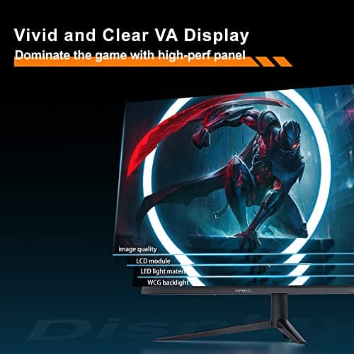 Gaming Monitor 27 Inch QHD 1440P Computer Monitor 165Hz VA 1ms Built-in Speakers, FreeSync, Ultra-Thin PC Monitor, VESA Compatible, Tilt Adjustable, Liftable Stand, Eye Care, HDMI X2 /DP