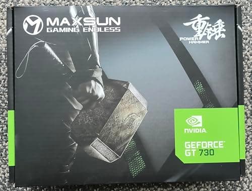 maxsun GeForce GT 730 4GB Video Graphics Card GPU for Computer PC GDDR3 ITX Design PCI Express DVI-I, HDMI, VGA 4K Multi Screen