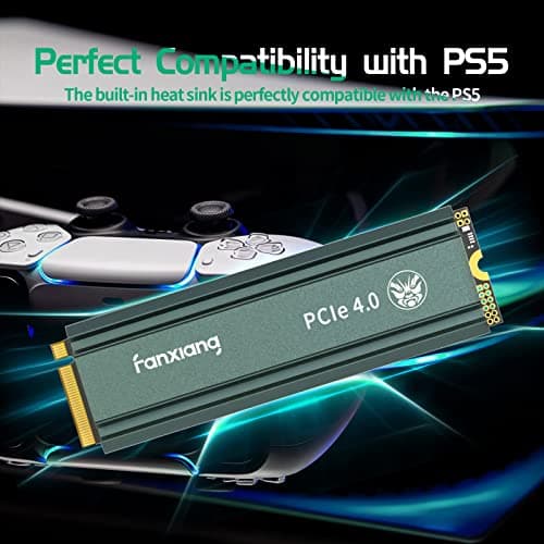 S660 PCIe 4.0 2TB SSD for PS5 with Heatsink, Up to 5000MB/s, NVMe M.2 SSD Internal Gaming SSD NAND SLC Cache Suitable for PS5 Enthusiasts, Technology Enthusiasts, IT Professionals