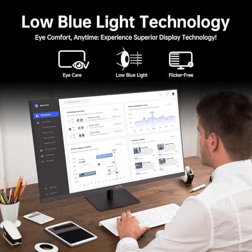 32 Inch 2K Computer Monitor, IPS 1440p Monitor with Ultra-Thin Bezels, HDR10, Freesync/G-sync, HDMI/DP Ports, Tilt Adjustable, Eyecare, Ideal for Business, Office, and Casual Gaming