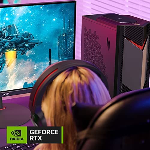 Acer Nitro 50 N50-656-UR16 Gaming Desktop | Intel Core i7-14700F 20-Core Processor | NVIDIA GeForce RTX 4060 | 16GB DDR5 5600MHz | 1TB PCIe Gen 4 SSD | Intel Wi-Fi 6E AX211 | Windows 11 Home
