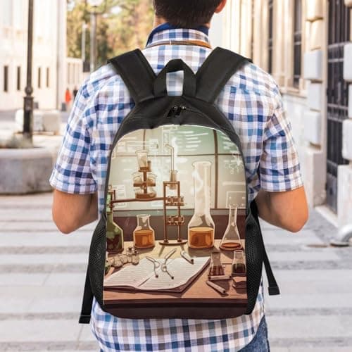 Chemistry Lab Laptop Backpack for Travel Waterproof College Backpack Men Women Laptop Bag Casual Daypack