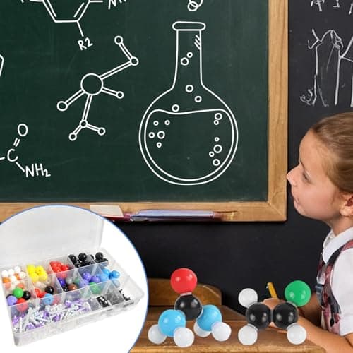 444 Pcs Organic Chemistry Model Kit for Organic and Inorganic Chemistry Learning,Molecular Model Kit,Experiment Molecular Mesh for Learning and Raising Space Imagination, A Fullerene Set