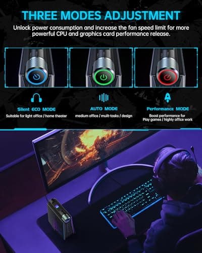 ACEMAGICIAN [Gaming PC Ryzen Mini PC, AMD Ryzen 7 Pro 5875U 16GB DDR4 512GB NVME SSD Mini Desktop Computer,11 Pro Mini PC Gaming[WiFi6/BT5.2] [4K UHD/RGB Lights/3 Adjustable Mode]