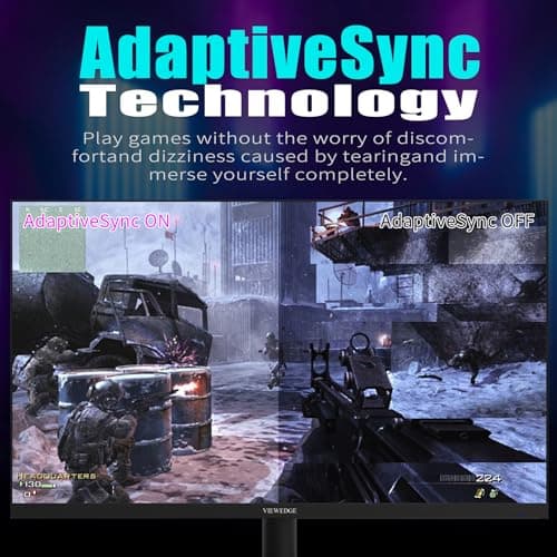 Gaming Monitor 27 inch 180hz (Supports 144hz/165hz) 1ms, 110% sRGB with HDR 10 | 1080p IPS Screen, DP HDMI, Built-in Speakers, Support Freesync and Wall Mount
