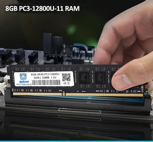 [DDR3 16GB RAM] 16GB KIT (2x8GB) DDR3 1600MHz PC3-12800U Non ECC Unbuffered 1.5V 2Rx8 Dual Rank 240 Pin UDIMM Desktop Memory RAM Module Upgrade