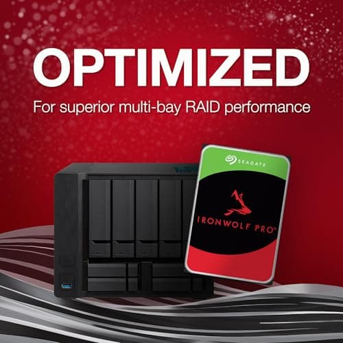 Seagate IronWolf Pro, 14 TB, Enterprise NAS Internal HDD –CMR 3.5 Inch, SATA 6 Gb/s, 7,200 RPM, 256 MB Cache for RAID Network Attached Storage (ST14000NT001)