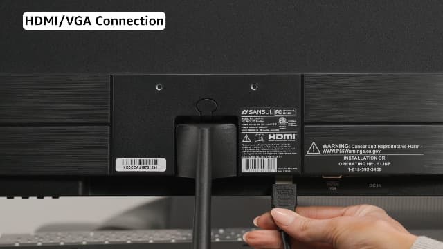 SANSUI Monitor 22 Inch IPS 75Hz FHD 1080P HDMI VGA Ports Computer Monitor Ultra-Thin Tilt Adjustable VESA Mount Compatible with Eye Comfort 178° Wide Viewing Angle for Game and Office