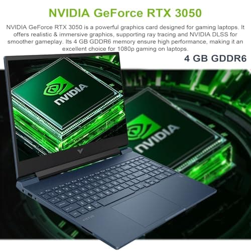 HP Victus 15.6 i5 Gaming Laptop, 15.6" FHD 1920*1080 144Hz, Intel Core i5-12450H, NVIDIA GeForce RTX 3050, 32GB RAM, 1TB SSD, Backlit KB, Touchpad, SD Card Reader, Webcam, HDMI, Wi-Fi 6, W11 H, Blue