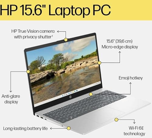 HP Laptop Computer for Home and Business Student, 15.6" FHD, Intel 4-Core Processor (Beat i3-1115G4), 32GB DDR4 RAM, 1TB PCIe SSD, WiFi 6E, Bluetooth 5.3, Type-C, HDMI, Windows 11 Pro, Tichang
