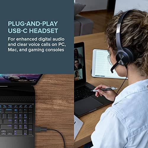 Creative Chat USB On-Ear Headset with Swivel-to-Mute Noise-Cancelling Boom Mic, Mic-Monitoring, SmartComms Kit, Playback and Calls Control for PC, Mac, Consoles