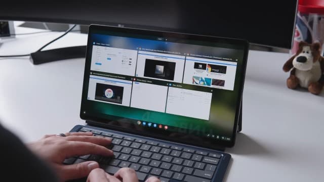 Lenovo Chromebook Duet 5 2-in-1 Tablet Laptop w/Detachable Keyboard (13.3" FHD OLED Touchscreen, 8-Core Qualcomm CPU, 8GB RAM, 256GB Storage), IST HUB, Wi-Fi, 8MP Webcam, Chrome OS, Abyss Blue