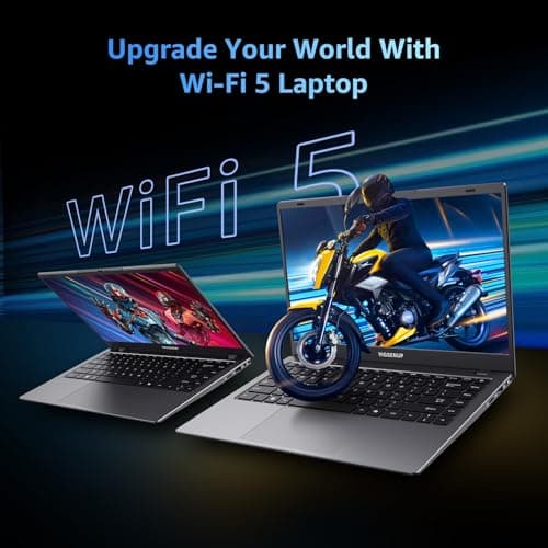 Laptop with MS Office Pro Plus 2024, 14 inch HD Display Laptop Computer, Quad-Core N5095 Up to 2.9 GHz, 8GB RAM 128GB SSD Laptops, 2.4G/5G WiFi, BT 5.0, USB 3.0, Webcam, Long Battery Life