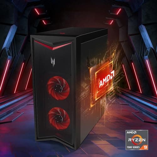 Acer Nitro 70 N70-130-UR13 Gaming Desktop | AMD Ryzen 9 7900 12-Core Processor | NVIDIA GeForce RTX 4070 | 32GB DDR5 4800MHz | 1TB PCIe Gen 4 SSD | Wi-Fi 6E | Windows 11 Home