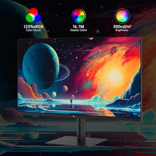27 Inch QHD(2560 * 1440) 100Hz Computer Monitor - IPS Panel, Anti-Blue Light Screen, 100% High Color Gamut, 123% sRGB, Support FreeSync and GSync, PC Monitor for Casual Gaming and Working