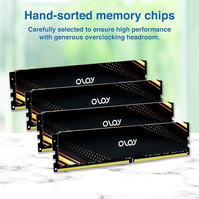 OLOy DDR4 RAM 16GB (2x8GB) Black Saturn 2400 MHz CL17 1.2V 288-Pin Desktop UDIMM (MD4U0824170BB1DA)