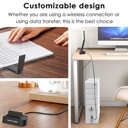 WAVLINK USB WiFi Adapter for Desktop PC, AC1900 WiFi Adapter Dual Band 2.4GHz/5GHz Wireless Network Adapter for Laptop, Support Windows 7/8/8.1/10/11, MacOS 10.7-10.15