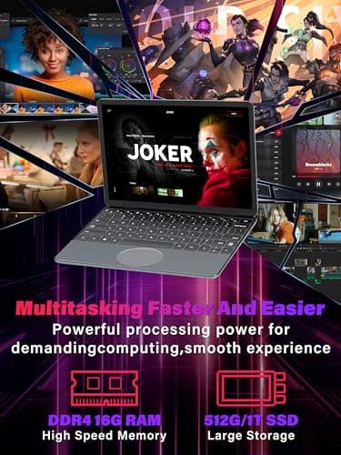11" Convertible 2-in-1 Touchscreen Laptop, in tel N100,16GB RAM,1T SSD,FHD 1920 * 1200 IPS,Win 11 Pro PC,Backlit Keyboard, WiFi,USB-C,HDMI,Oval Trackpad,Lightweight for Business&Students