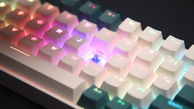 ZIYOU LANG RK-T8 Wired 65% Mechanical Gaming Keyboard with RGB LED Backlit Anti-ghosting TKL Mini 68 Key Custom Coiled C to A Cable Tactile Brown Switch for PS4 PS5 Xbox PC Mac Gamer(White/Dark Gray)