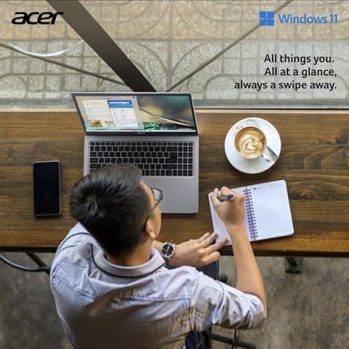 acer Aspire Premium Slim Laptop - 15.6" Full HD IPS 1080P Display - AMD Ryzen 3 7330U Quad-Core Processor - 16GB RAM - 512GB NVMe SSD - Webcam - Wi-Fi 6 - AI PC - Windows 11 Pro - No Mouse