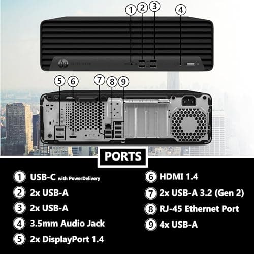 HP New Elite 600 G9 Small Form Factor Desktop, Intel i5-13500 (Beats i7-11700K), 16GB RAM, 512GB SSD, HDMI, Type-C, DP, Support 4K, Wired Keyboard and Mouse, Windows 11 Pro