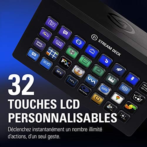 Elgato Stream Deck XL – Advanced Studio Controller, 32 macro keys, trigger actions in apps and software like OBS, Twitch, ​YouTube and more, works with Mac and PC
