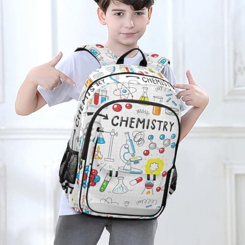 Backpack Chemistry Science School Shoulder Bag Lightweight Laptop Backpack Student Travel Daypack