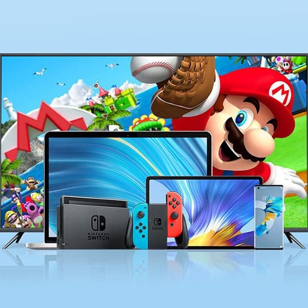 MaxRenard Switch HDMI Cable Portable Dock for Nintendo Switch NS/OLED 4K USB C to HDMI TV Adapter Connector for Switch Game Playing Monitor Screen Mirroring,Replace Original Bulky Dock (2M)