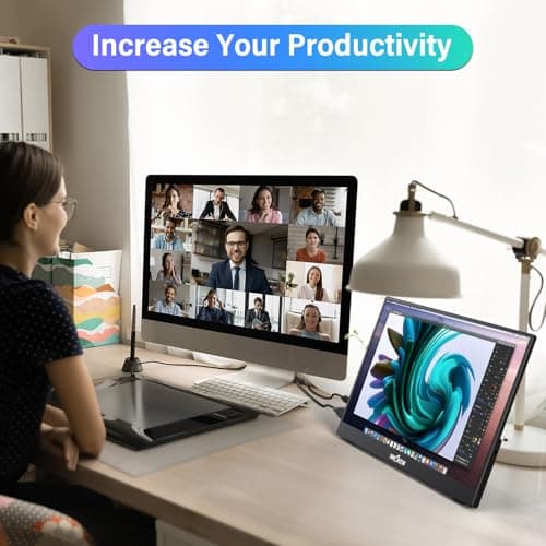 InnoView 15.6'' Portable Monitor for Laptop Built-in 90° Adjustable Stand Without Bag FHD 1080P USB-C Travel Monitors HDR IPS Portable Laptop Monitor for MacBook PC Xbox PS4/5 Switch
