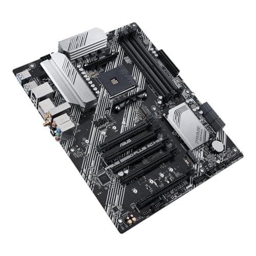 ASUS Prime B550-PLUS AC-HES AMD AM4 (3rd Gen Ryzen) ATX Motherboard (Dual M.2, PCIe4.0, WIFI5, 1Gb Ethernet, SATA 6 Gbps, USB 3.2 Gen 2 Type-C, Front USB 3.2 Gen 1 Type-C and CEC Tier II Ready)