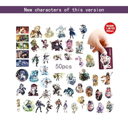 Genshin Impact Stickers 100pcs and 12pcs of Latest Sumeru Characters Waterproof for Laptop Bottle Skins and Decals Surprise Gift for Fans Travelers